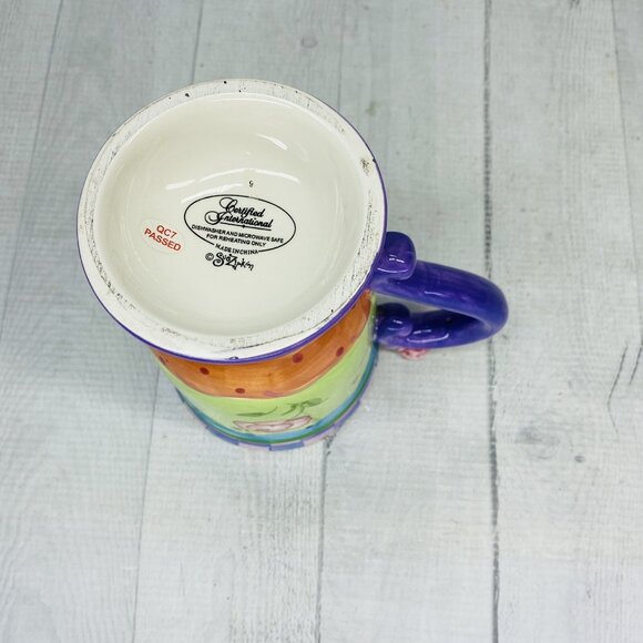 Certified International Sue Zipkin TEA GARDEN  Flowers Scrolls 18oz Ceramic Mug - Picture 7 of 14